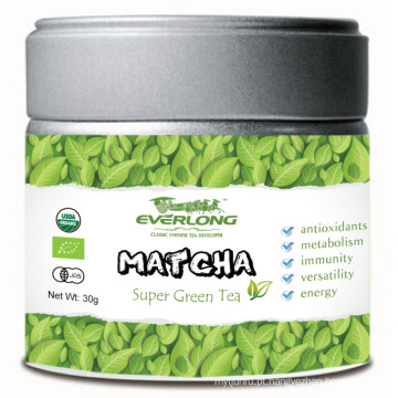 Matcha Super Pó de Chá Verde Estilo Japonês 100% Orgânico UE Nop Jas Certificado Pequeno Ordem Disponível